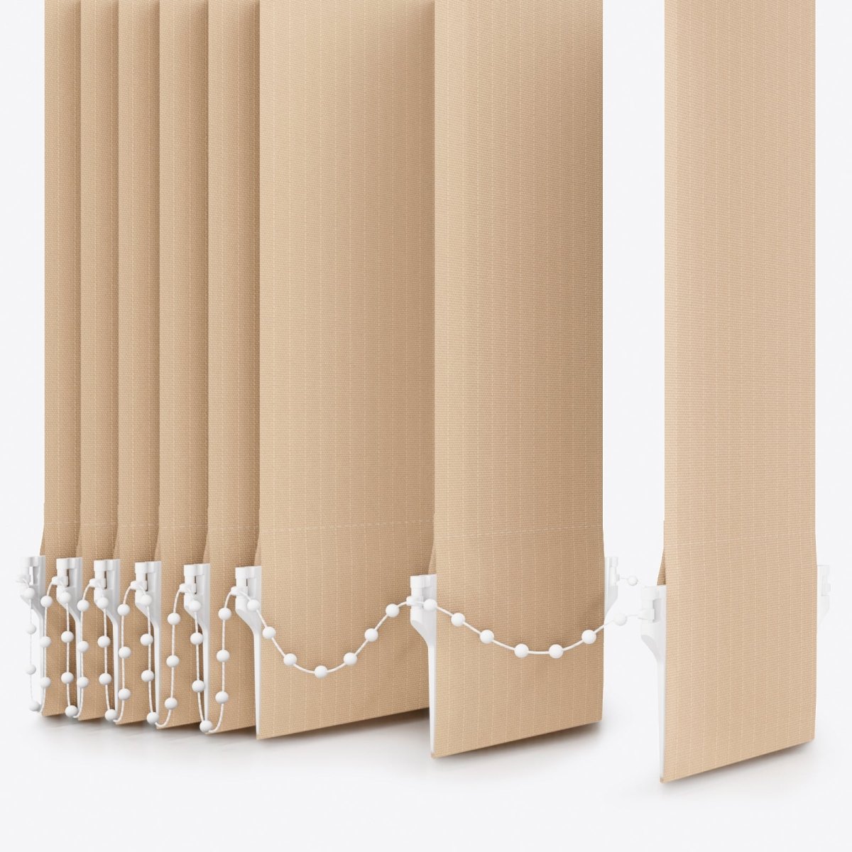 Pencil Stripe Croissant Vertical Blinds - Zen Shades