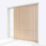 Pencil Stripe Croissant Vertical Blinds - Zen Shades