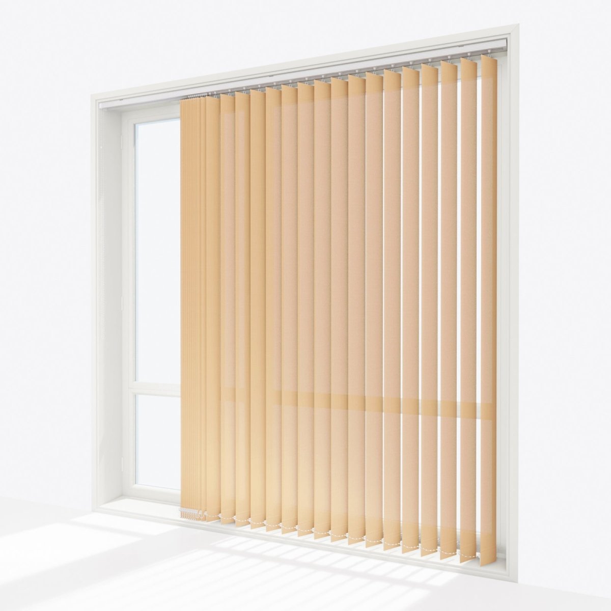 Pencil Stripe Desert Mist Vertical Blinds - Zen Shades