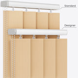 Pencil Stripe Desert Mist Vertical Blinds - Zen Shades