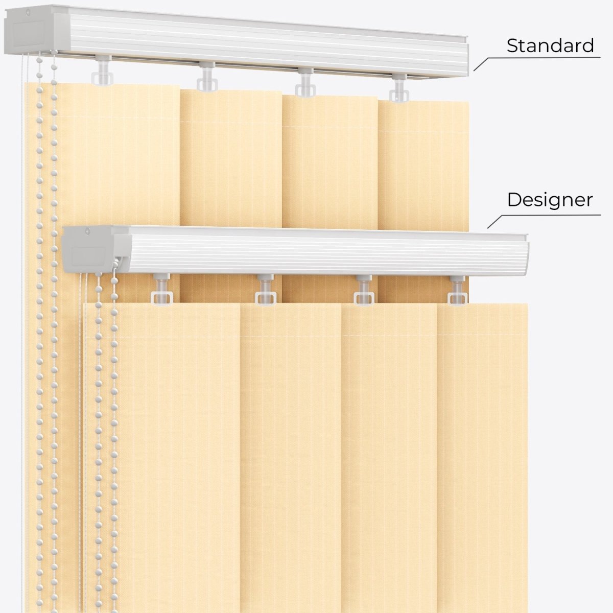 Pencil Stripe Golden Fleece Vertical Blinds - Zen Shades