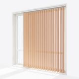 Pencil Stripe Peach Yellow Vertical Blinds - Zen Shades