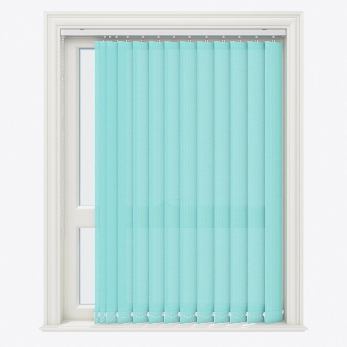 Pencil Stripe Pool Blue Vertical Blinds - Zen Shades