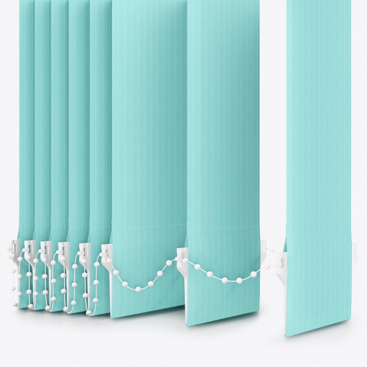 Pencil Stripe Pool Blue Vertical Blinds - Zen Shades