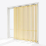 Pencil Stripe Puff Pastry Yellow Vertical Blinds - Zen Shades