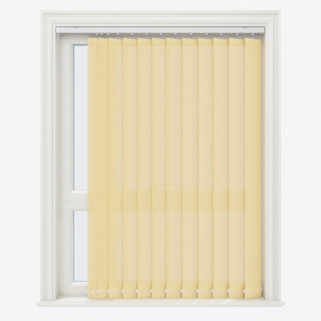 Pencil Stripe Puff Pastry Yellow Vertical Blinds - Zen Shades