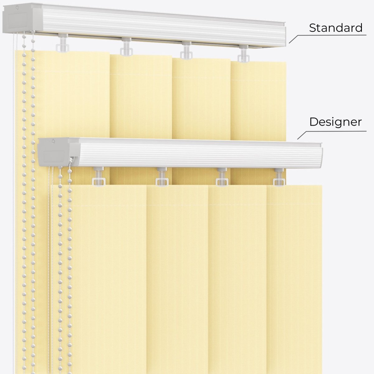 Pencil Stripe Sunlight Vertical Blinds - Zen Shades