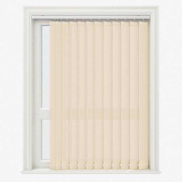 Pencil Stripe White Smoke Vertical Blinds - Zen Shades