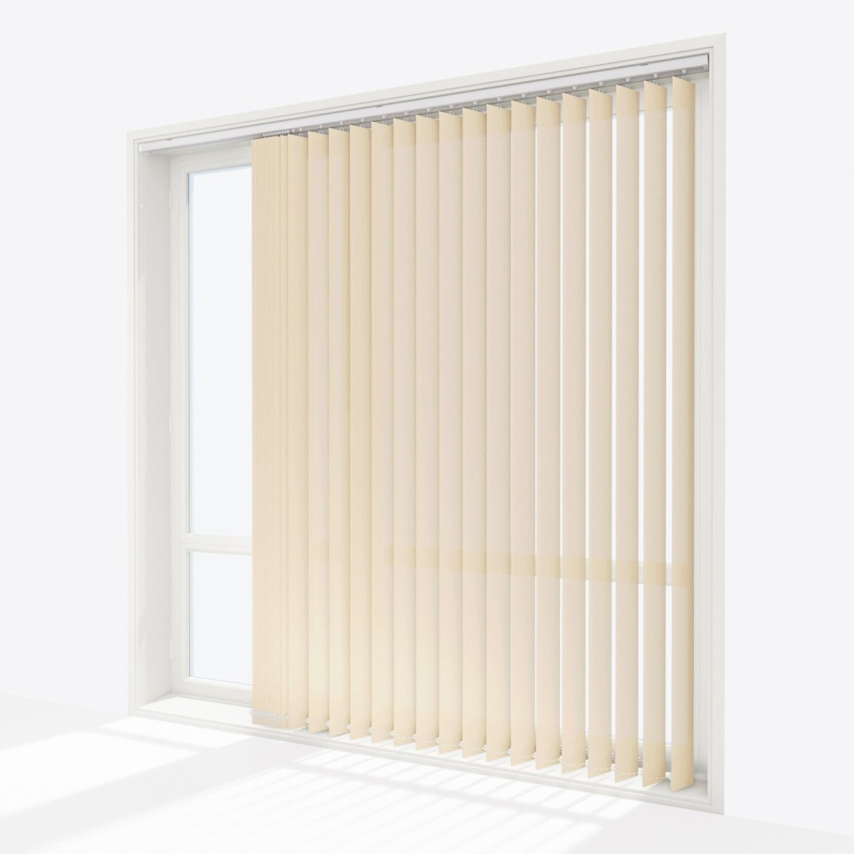 Pencil Stripe White Smoke Vertical Blinds - Zen Shades