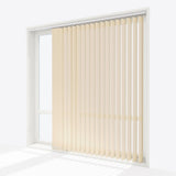 Pencil Stripe White Smoke Vertical Blinds - Zen Shades