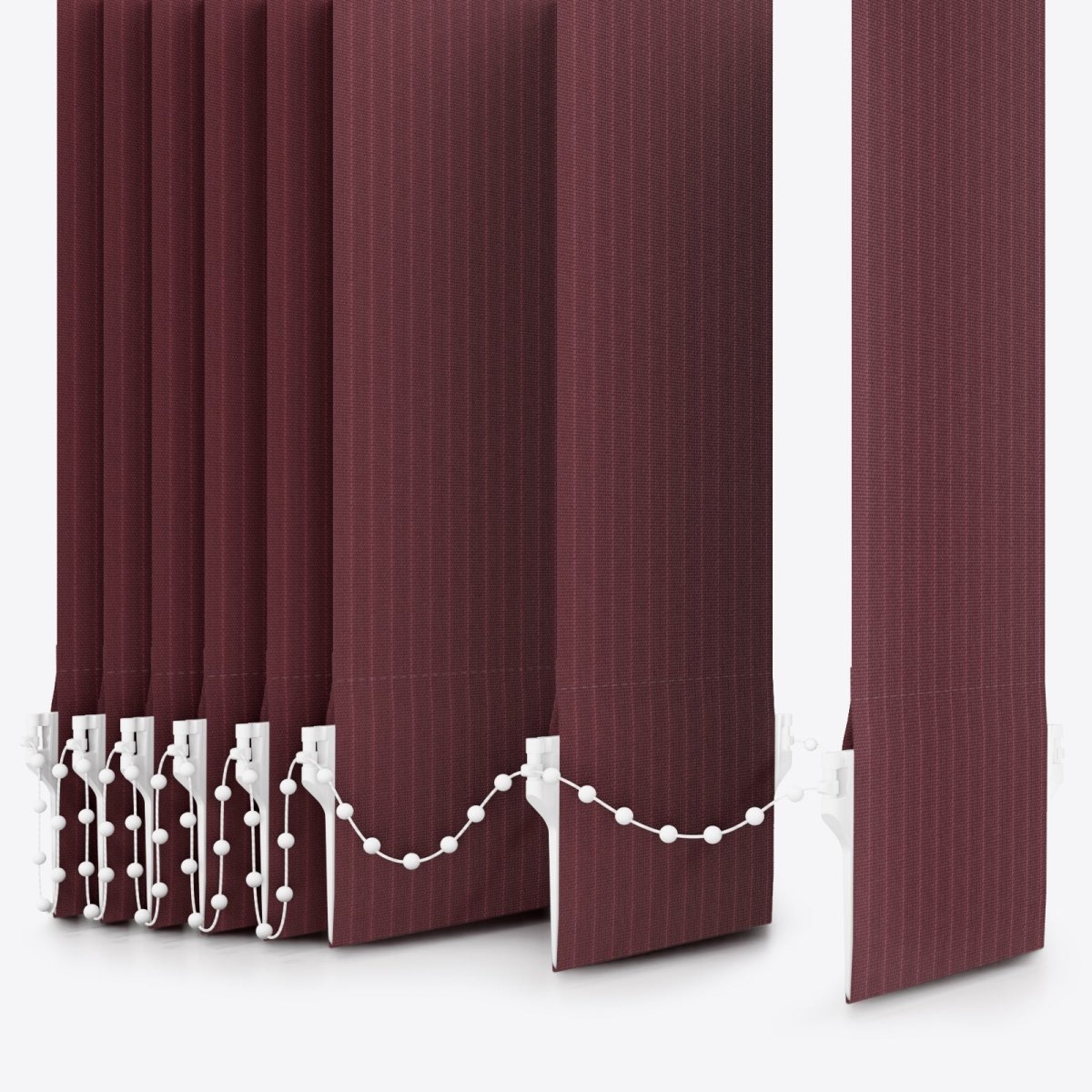 Pencil Stripe Zinfandel Vertical Blinds - Zen Shades