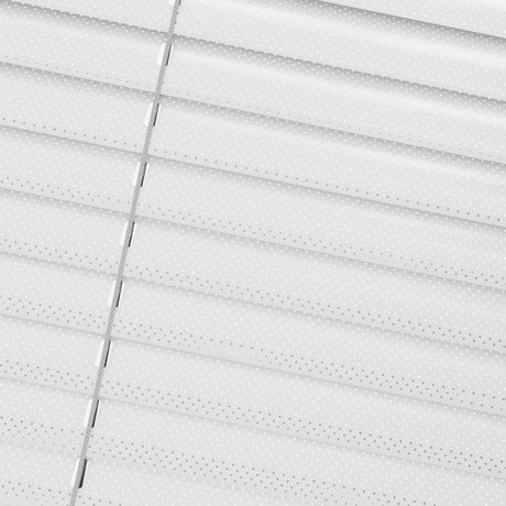 Perforated White Venetian Blinds - Zen Shades