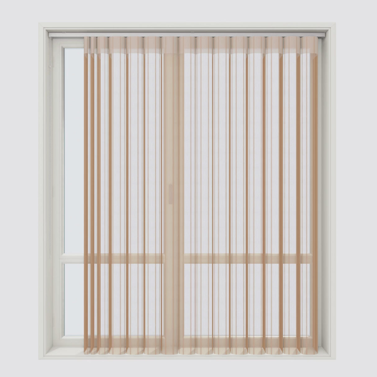 Stripe Cognac Brown Day & Night Vertical Sheer 40cm