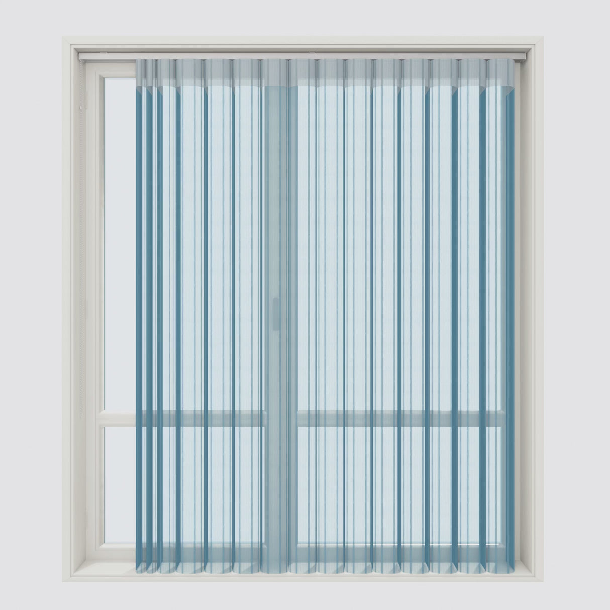 Stripe Storm Blue Day & Night Vertical Sheer 40cm