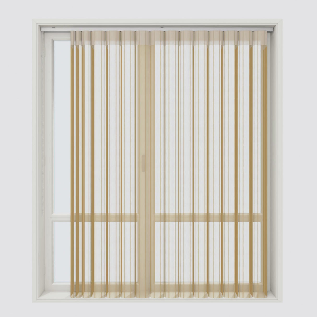 Stripe Honey Mustard Day & Night Vertical Sheer 40cm