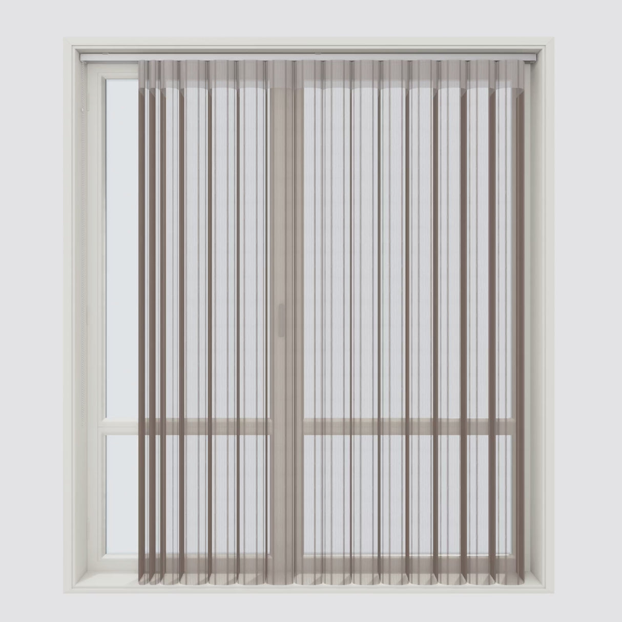 Stripe Morel Day & Night Vertical Sheer 40cm