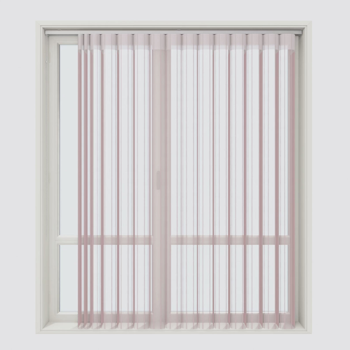 Stripe Pale Mauve Day & Night Vertical Sheer 40cm