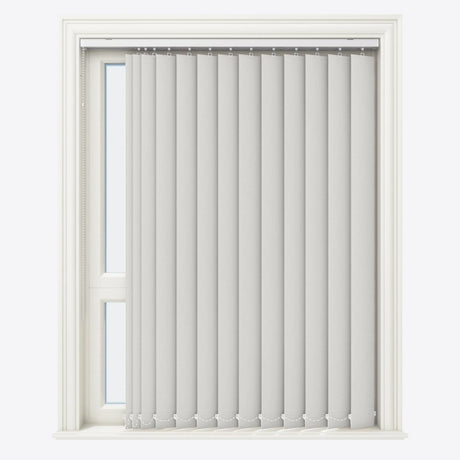 Pristine Grey Mist Blackout Vertical Blinds - Zen Shades