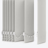 Pristine Grey Mist Blackout Vertical Blinds Replacement Slats - Zen Shades