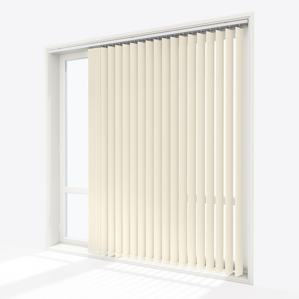 Pristine Tofu Blackout Vertical Blinds - Zen Shades
