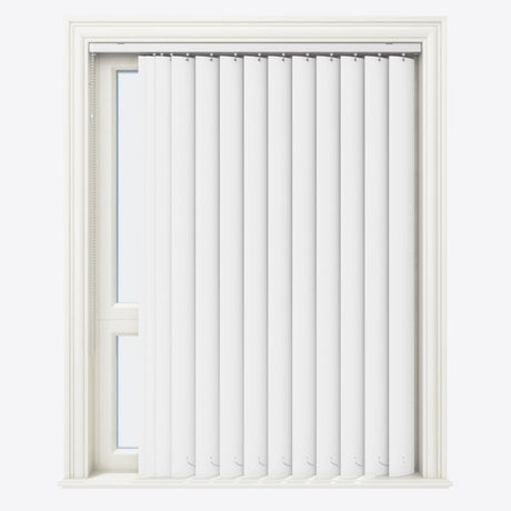 Ramina Ice White Blackout PVC Vertical Blinds - Zen Shades