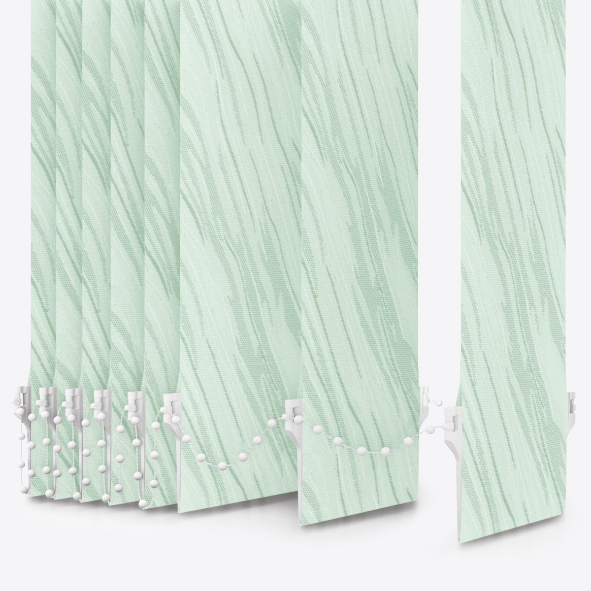 Ray Pallid Green Vertical Blinds Replacement Slats - Zen Shades