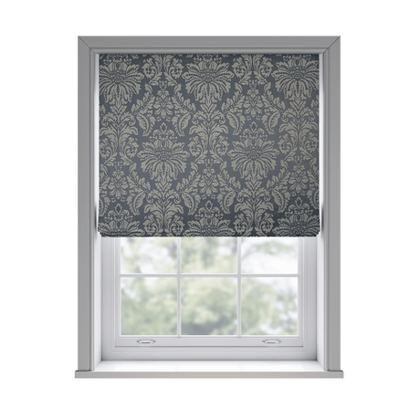 Riva Graphite Roman Blinds - Zen Shades