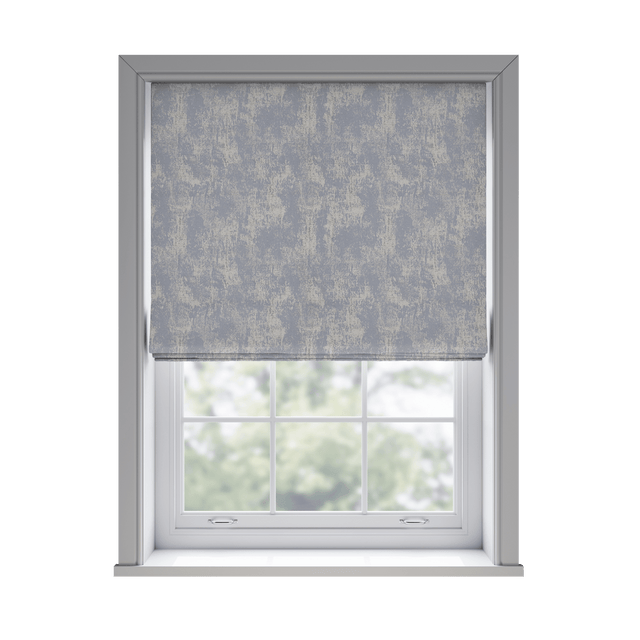 Rumour Aqua Roman Blinds - Zen Shades