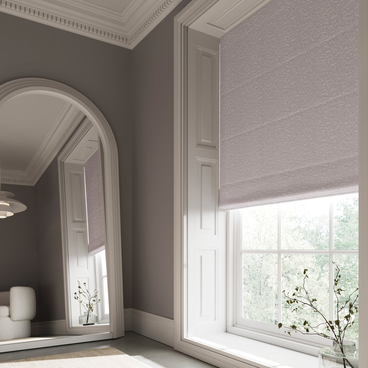 Sculpt Heather Roman Blinds - Zen Shades