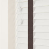 Serene Fine Grain Faux Wood Blinds With Coffee Tapes - Zen Shades