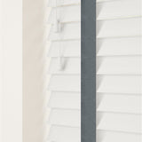 Serene Fine Grain Faux Wood Blinds With Slate Tapes - Zen Shades