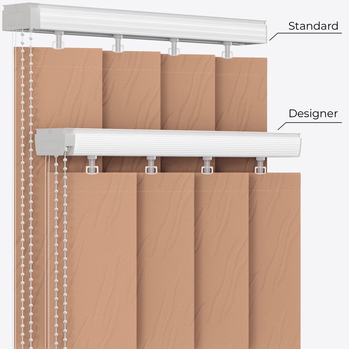 Solo Lattè Vertical Blinds - Zen Shades