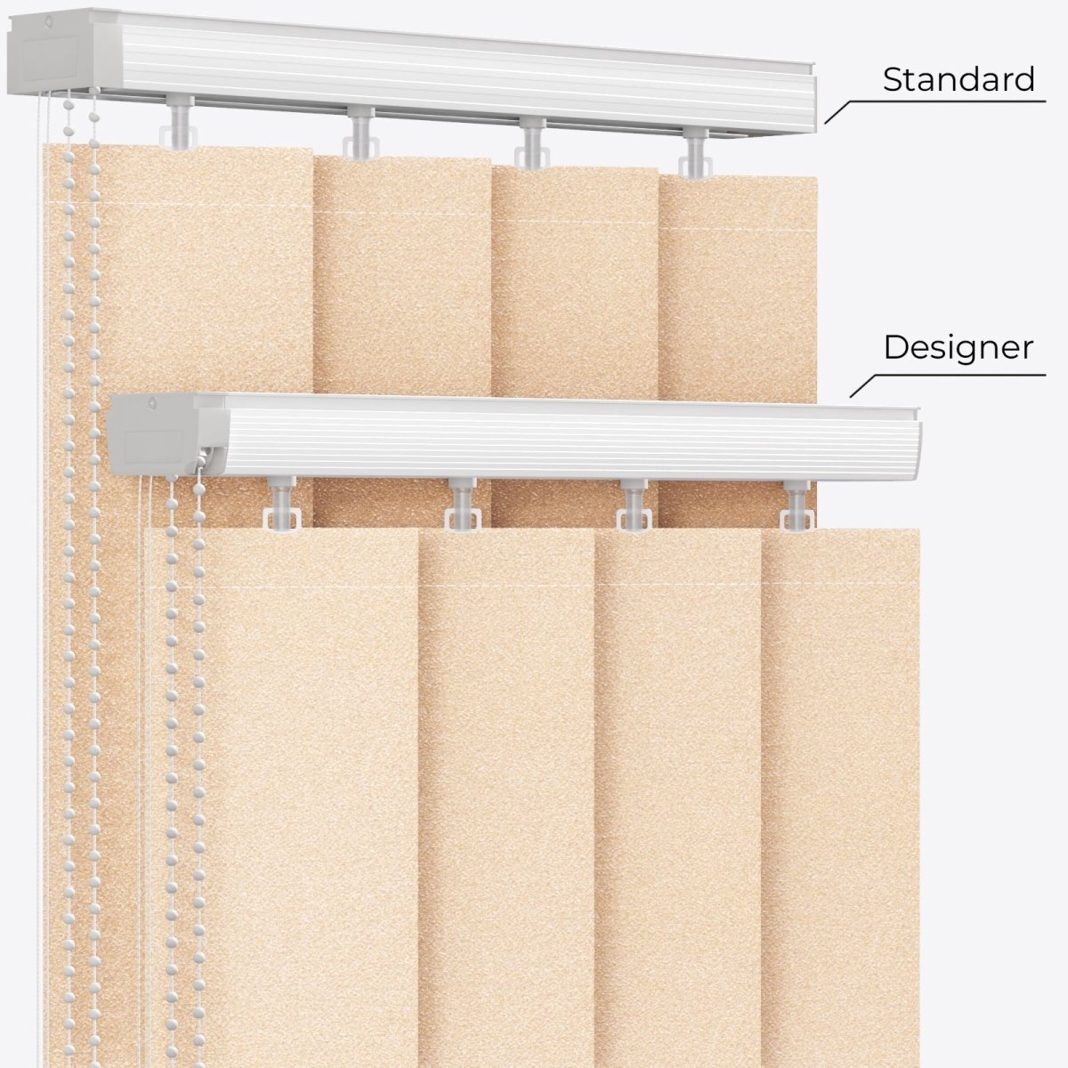 Somerton Perfectly Pale Vertical Blinds - Zen Shades