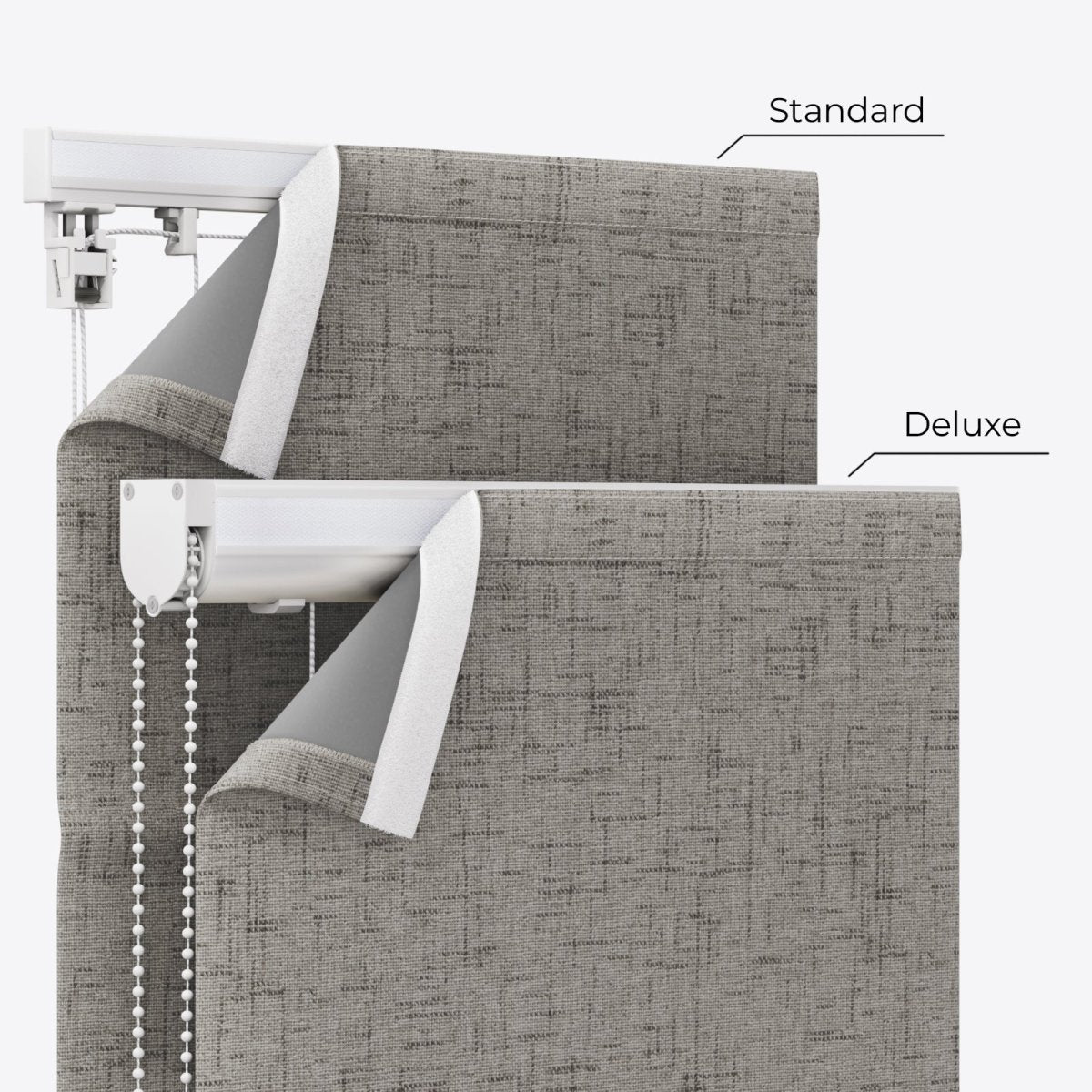 Stone Grey Blackout Roman Blinds - Zen Shades