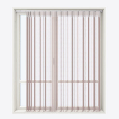 Stripe Adobe Rose Day & Night Vertical Sheer 40cm - Zen Shades