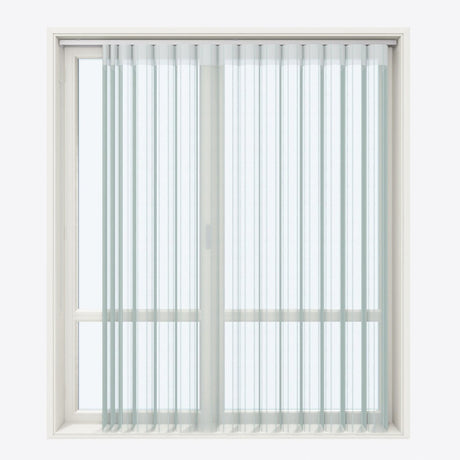 Stripe Aqua Gray Day & Night Vertical Sheer 40cm - Zen Shades