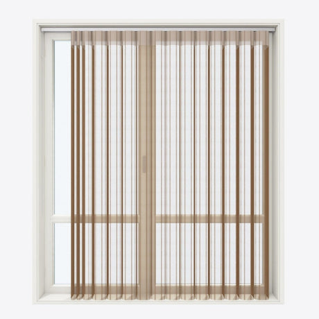 Stripe Bronze Brown Day & Night Vertical Sheer 40cm - Zen Shades