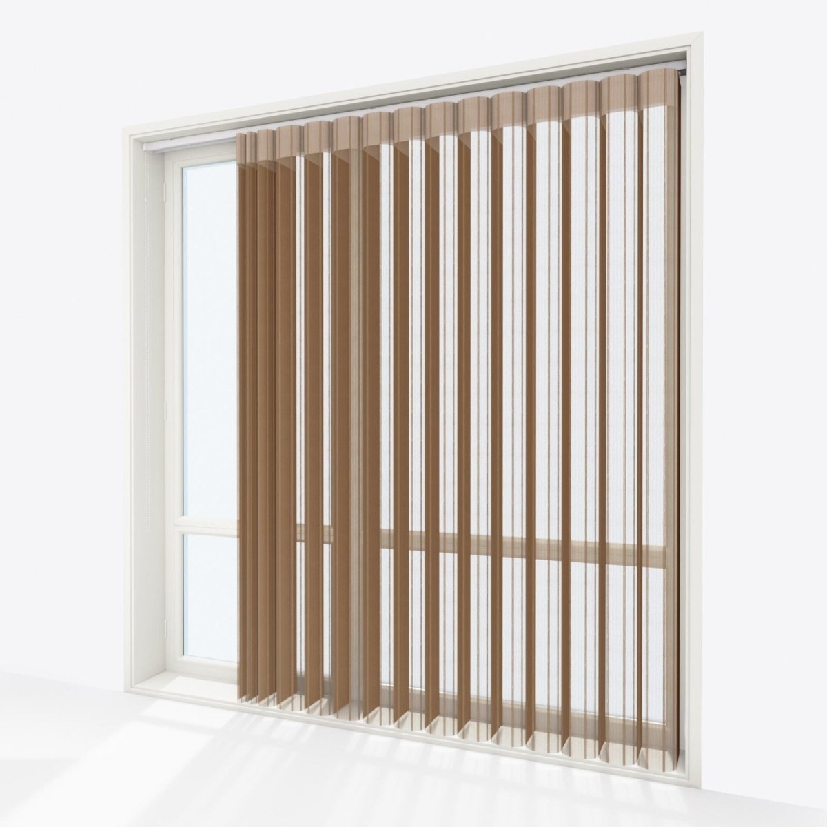 Stripe Bronze Brown Day & Night Vertical Sheer 40cm - Zen Shades