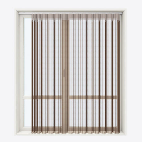 Stripe Cocoa Day & Night Vertical Sheer 40cm - Zen Shades