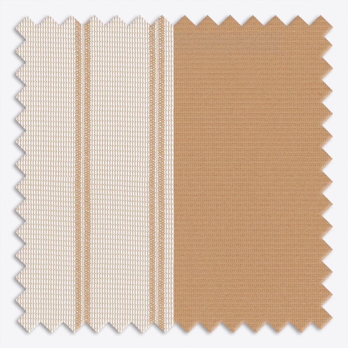 Stripe Cognac Brown Day & Night Vertical Sheer 40cm - Zen Shades