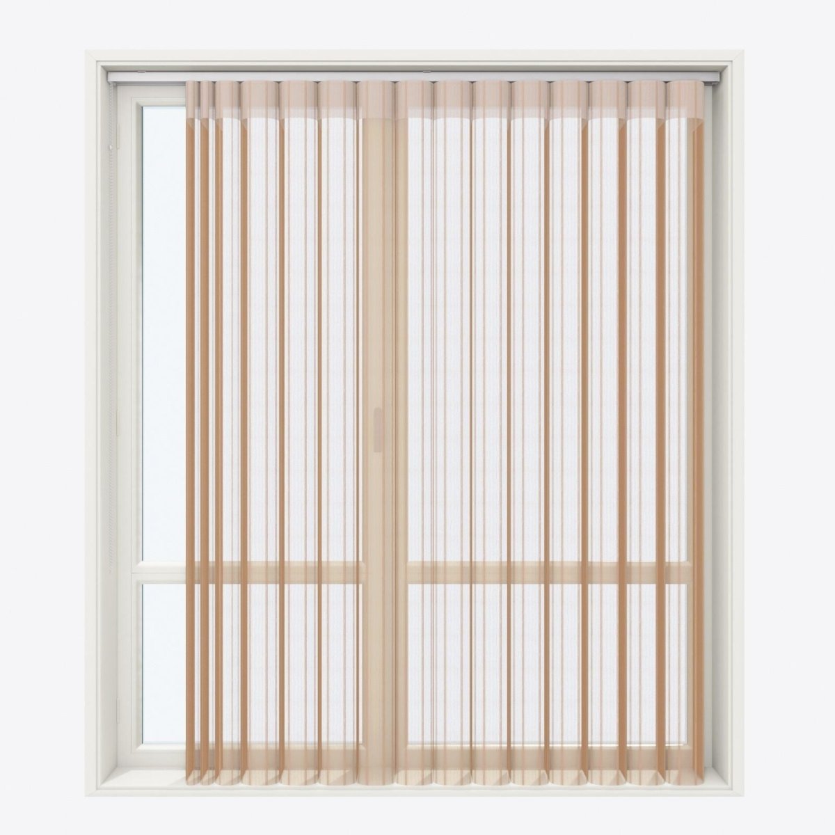 Stripe Cognac Brown Day & Night Vertical Sheer 40cm - Zen Shades