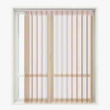 Stripe Cognac Brown Day & Night Vertical Sheer 40cm - Zen Shades