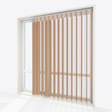 Stripe Cognac Brown Day & Night Vertical Sheer 40cm - Zen Shades