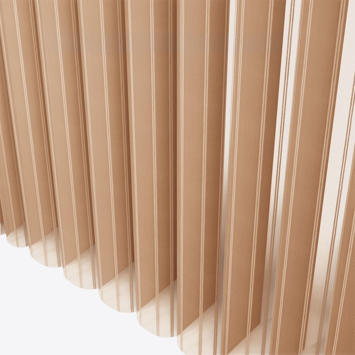 Stripe Cognac Brown Day & Night Vertical Sheer 40cm - Zen Shades