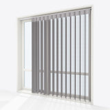 Stripe Dark Grey Day & Night Vertical Sheer 40cm - Zen Shades