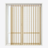 Stripe Honey Mustard Day & Night Vertical Sheer 40cm - Zen Shades