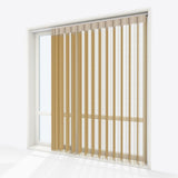 Stripe Honey Mustard Day & Night Vertical Sheer 40cm - Zen Shades