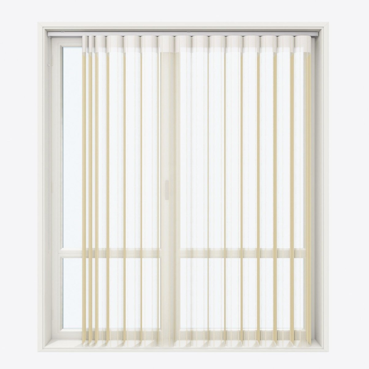 Stripe Light Ivory Day & Night Vertical Sheer 40cm - Zen Shades