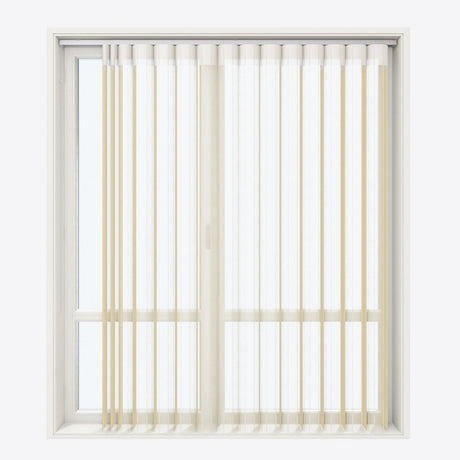 Stripe Light Ivory Day & Night Vertical Sheer 40cm - Zen Shades