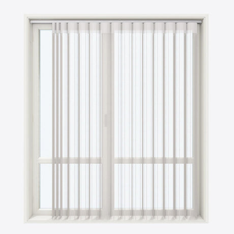 Stripe Matte Grey Day & Night Vertical Sheer 40cm - Zen Shades